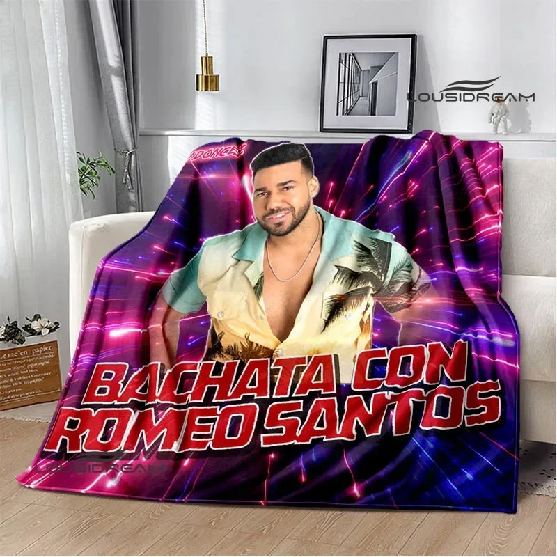 Latin singer Romeo Santos printed blanket Picnic blanket Warm Flannel blankets Home bed linings blankets for beds Birthday Gift