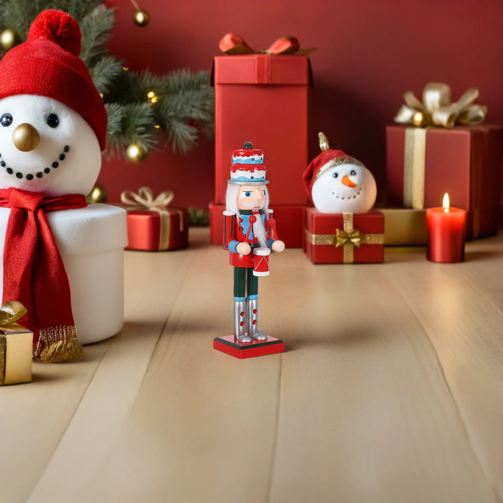 

Walnut Cracker Ornament Vintage Resin Sculpture Classic Christmas Home Decoration Nutcracker Decorative Accent Display