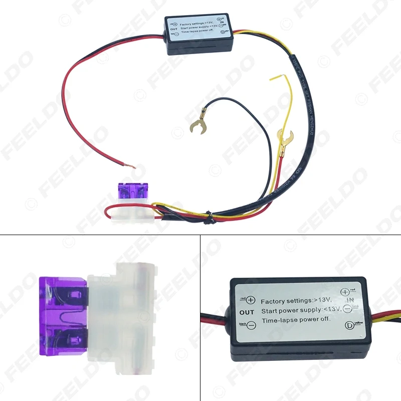 FEELDO 1PC Auto DRL Controller Relay Harness Dimmer On/Off 12-18V For Car LED Daytime Running Lights Fog Light Controller #H6412