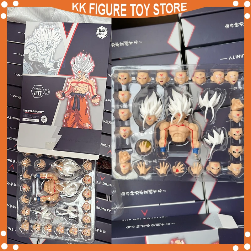 

Black Hole Studio Dragon Ball Son Goku Action Figure White God PVC Upper Body Plainface Carving SHF Accessory Kit Toy ﻿