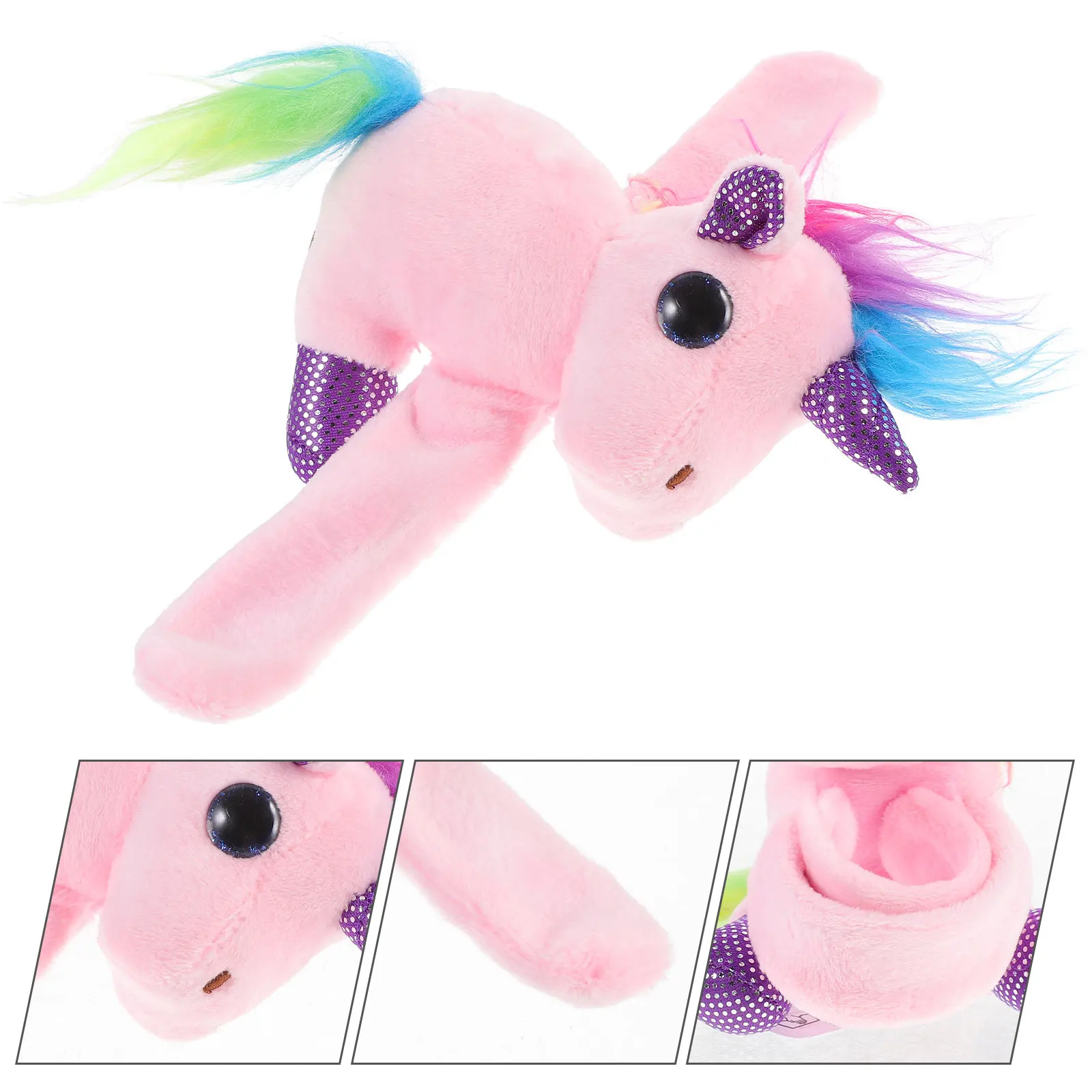 

Adorable Unicorn Slap Bracelet Soft Stuffed Kids Wristband Party Favor Animal Pattern Slap Bands Funny Kids Animal Theme Party
