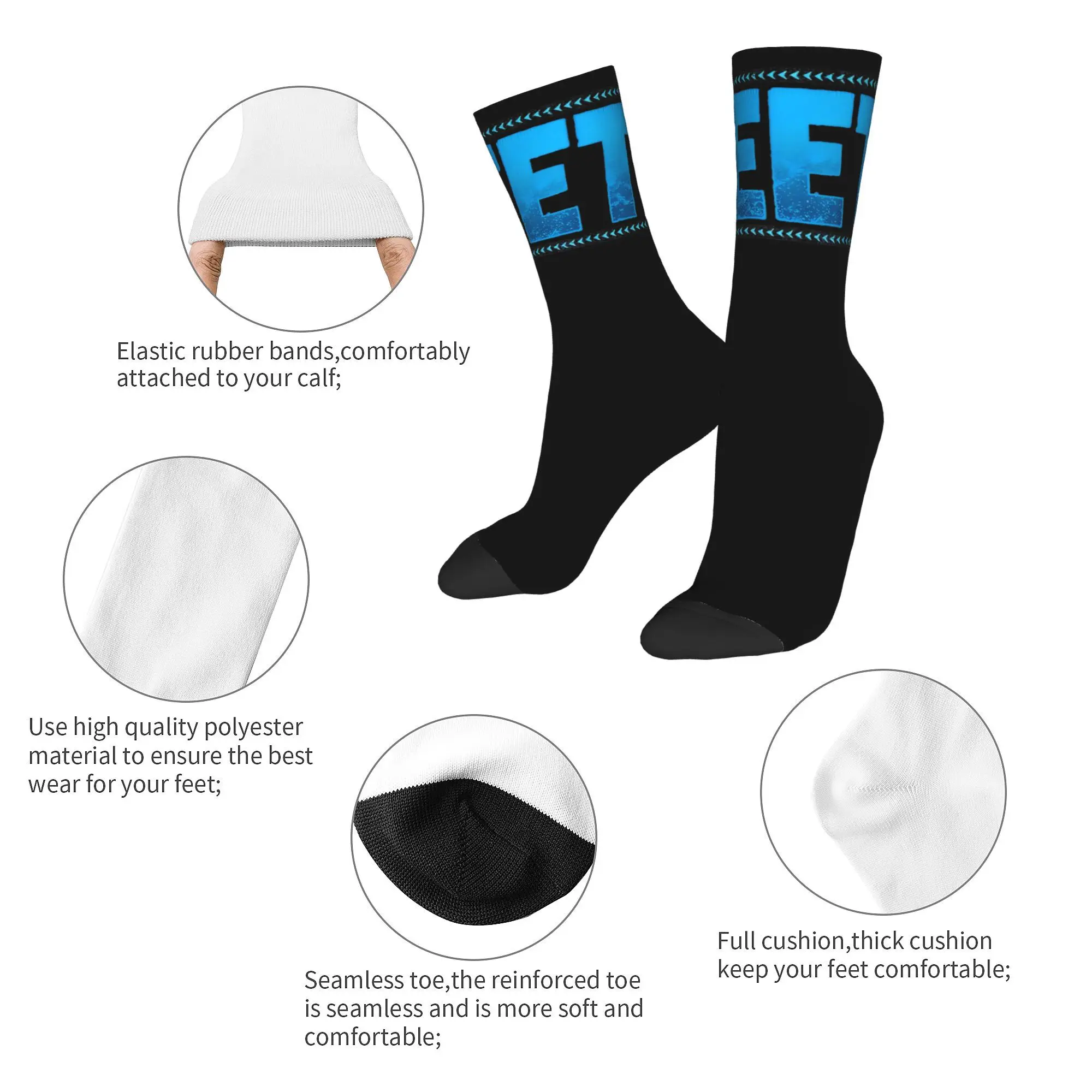 YEET-Chaussettes d'équipage d'impression, Vêtements de sport, Confortables, Jey Uso