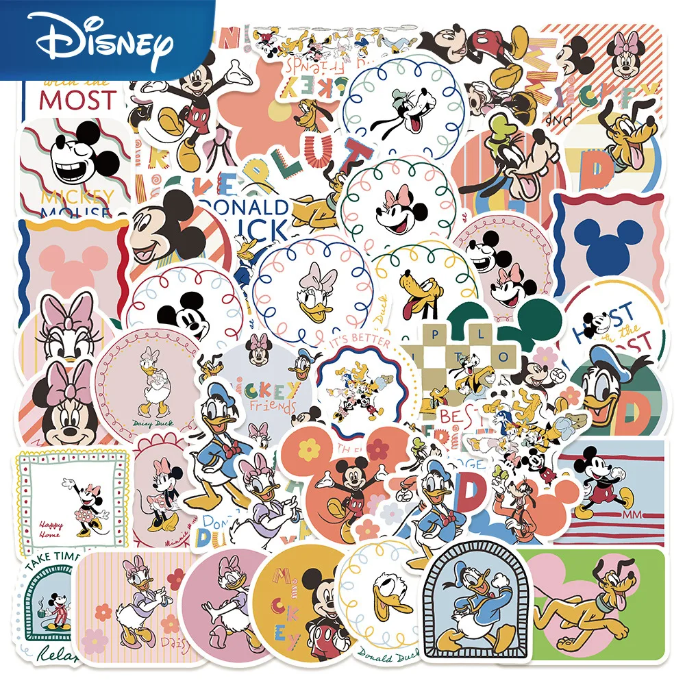 

10/30/50PCS Disney Mickey Mouse and Friends Cartoon Kawaii Funny Graffiti Stickers Creative Decorative Decal Kids Toy Gift