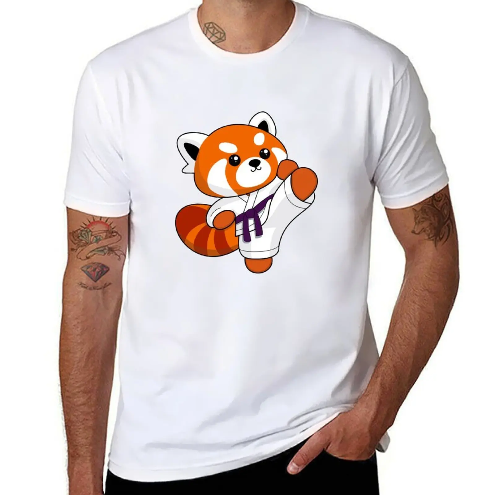 

High Kick Red Panda T-Shirt t shirts for man pack cotton t shirts for man graphic funny T-Shirt