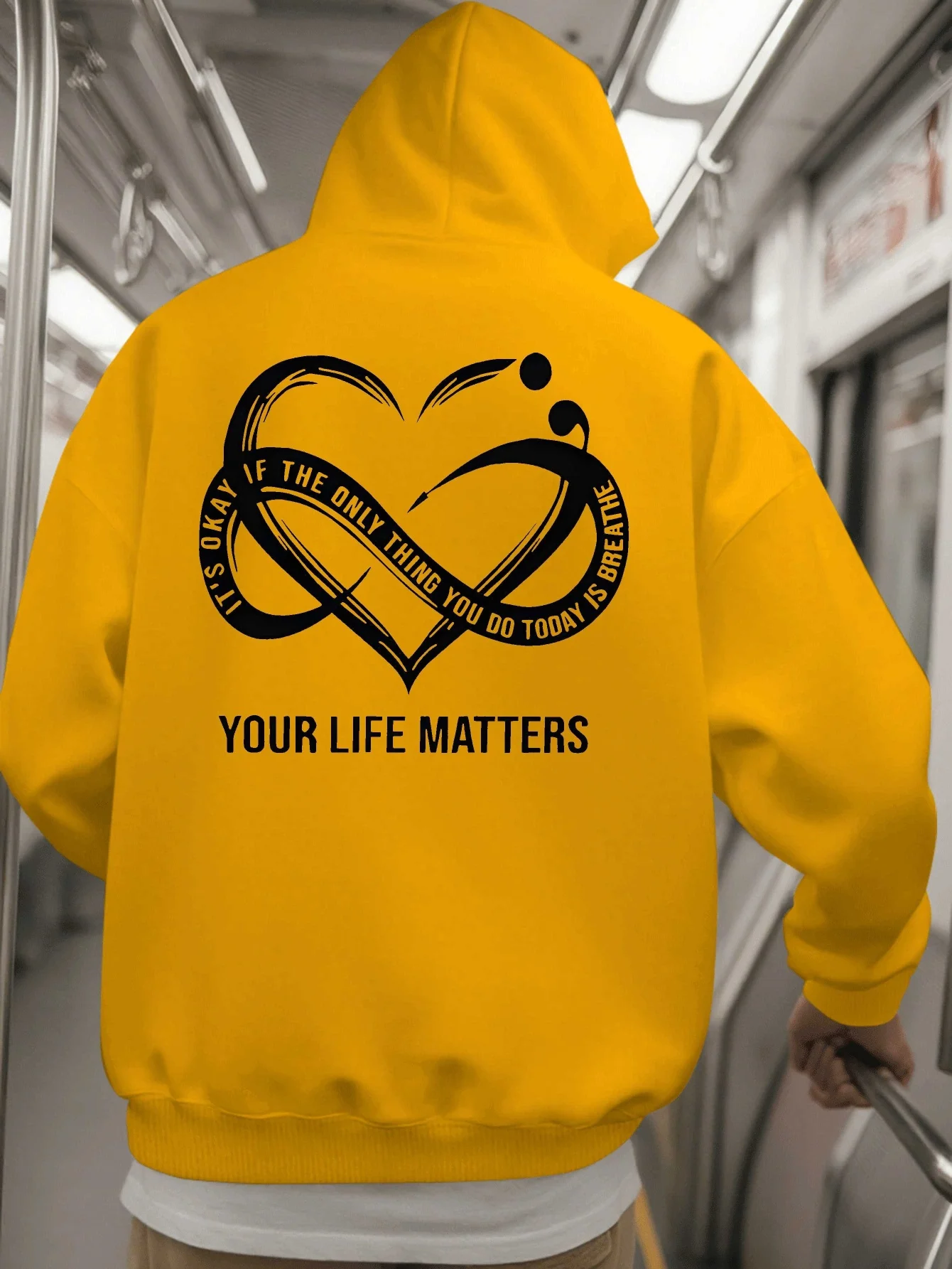Autumn/Winter Men's Hooded SweatshirtLoose Fashionable Street Style Fabric Print Exquisite Design Stylish Comfortable Breathable