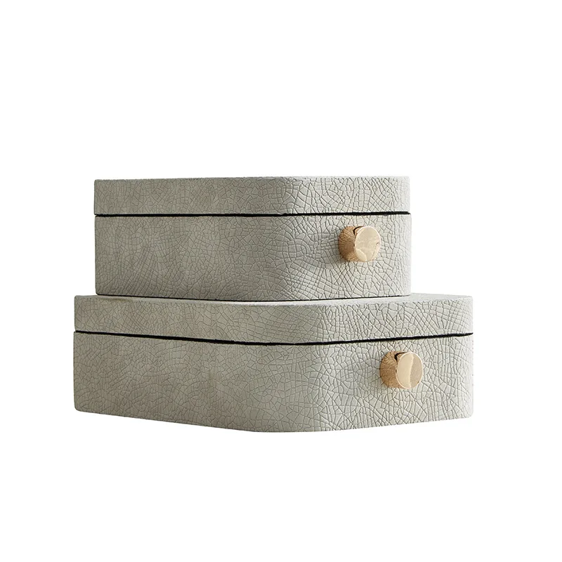 

Modern simple high-end light luxury leather decorative box