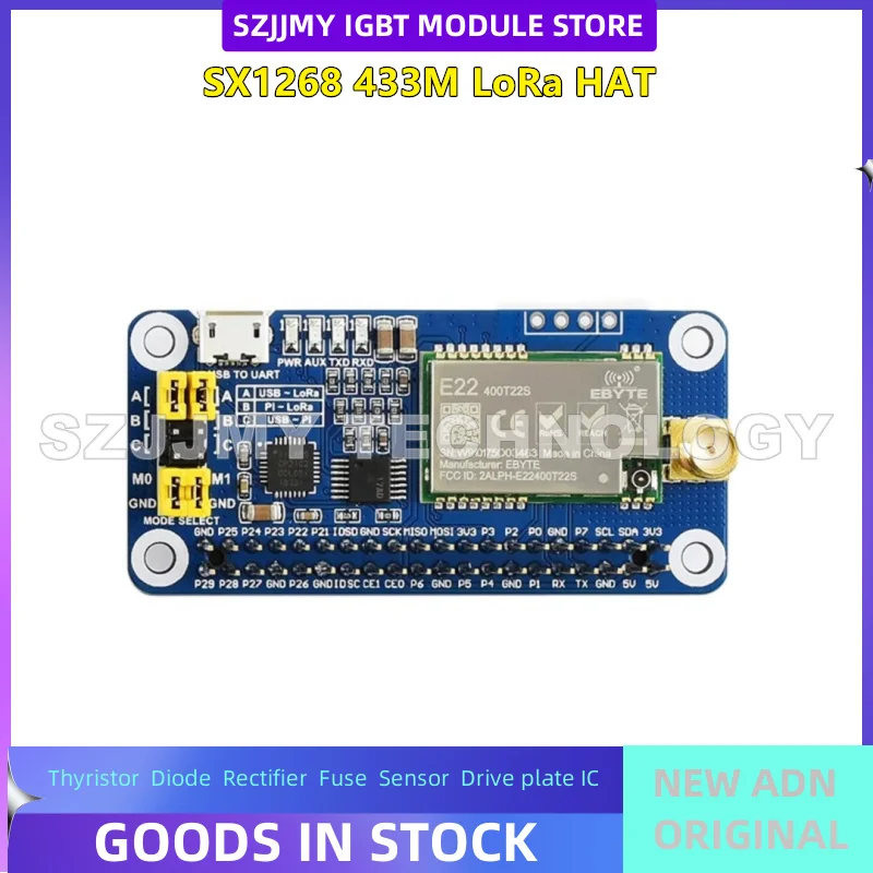 Raspberry Pi LoRa Expansion Board SX1268/1262 Wireless Module 433/470/868/915MHz Frequency  Package 1