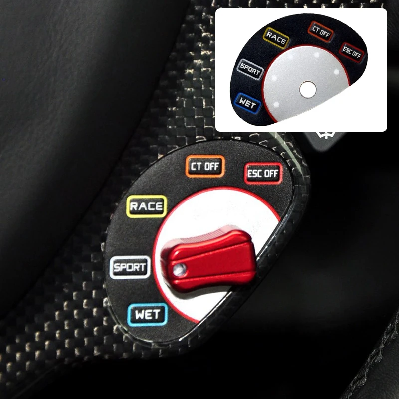 

Steering Wheel Manettino Dial LED Sticker Switch Panel Trim For Ferrari 430 458 488 599 California T Interior