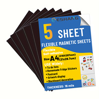 5 Sheets Magnetic Adhesive Sheets, A4(8.3\