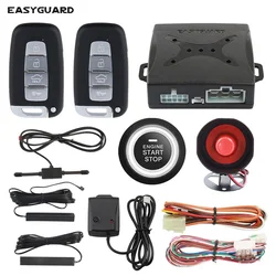 EASYGUARD ec003-k-ns Car Alarm System Push Button Start Remote Engine Start Shock Warning PKE Passive Keyless Entry