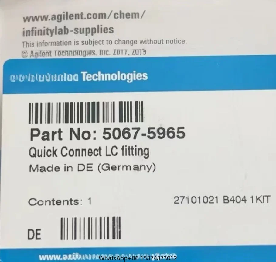 For Agilent 5067-5965 Quick Connect Liquid Chromatography Connector New 1 Piece