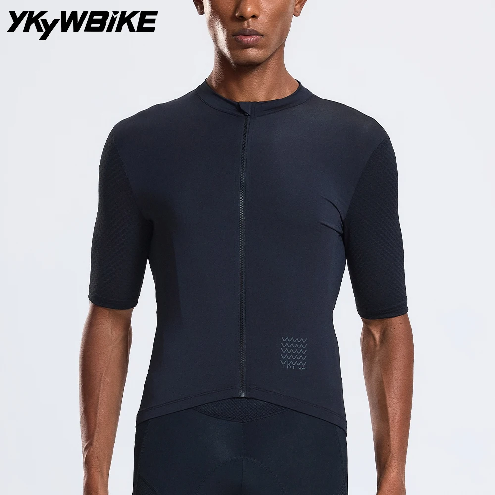 

YKYWBIKE Man's Cycling Jersey Summer Road Bike Shirt Breathable Bicycle Jersey Short Sleeve UV Protection