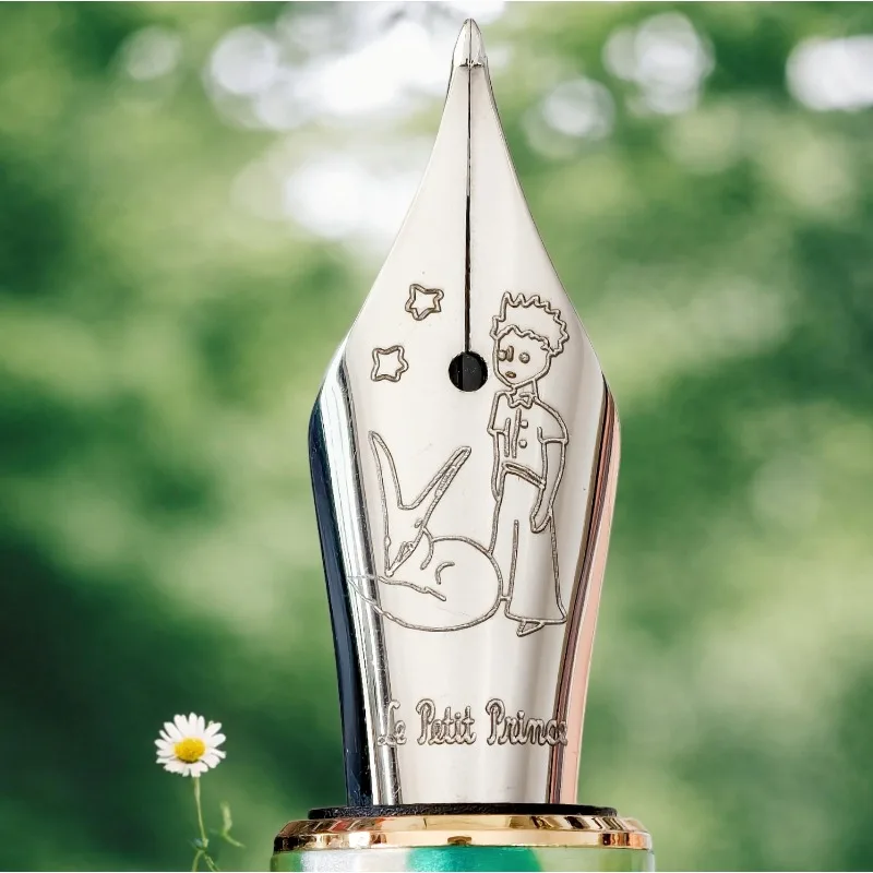 

Silver Steel The Little Prince Fountain Pen Nib and Tip F 0.5mm for Calligraphy Pen Office Student No.6/#6 Fox Long Blade Nib