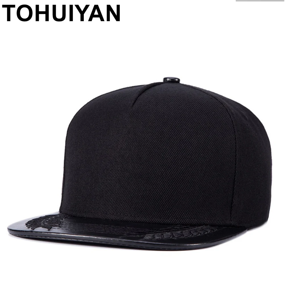 TOHUIYAN Men\'s Snapback Cap Street Dancing Hip Hop Hat Women Flat Brim Baseball Hats Cool Bone Casquette Femme Adult Sun Caps