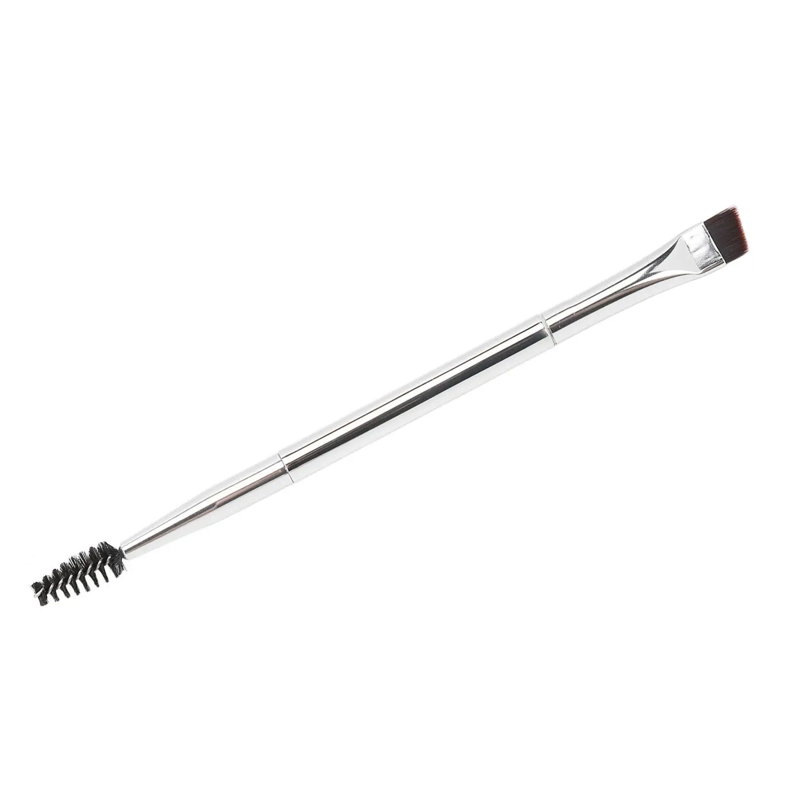 Escova de sobrancelha de ponta dupla, maquiagem de cabelo macio, espiral angular, escova de cílios, conjunto de ferramentas cosméticas, 2 peças