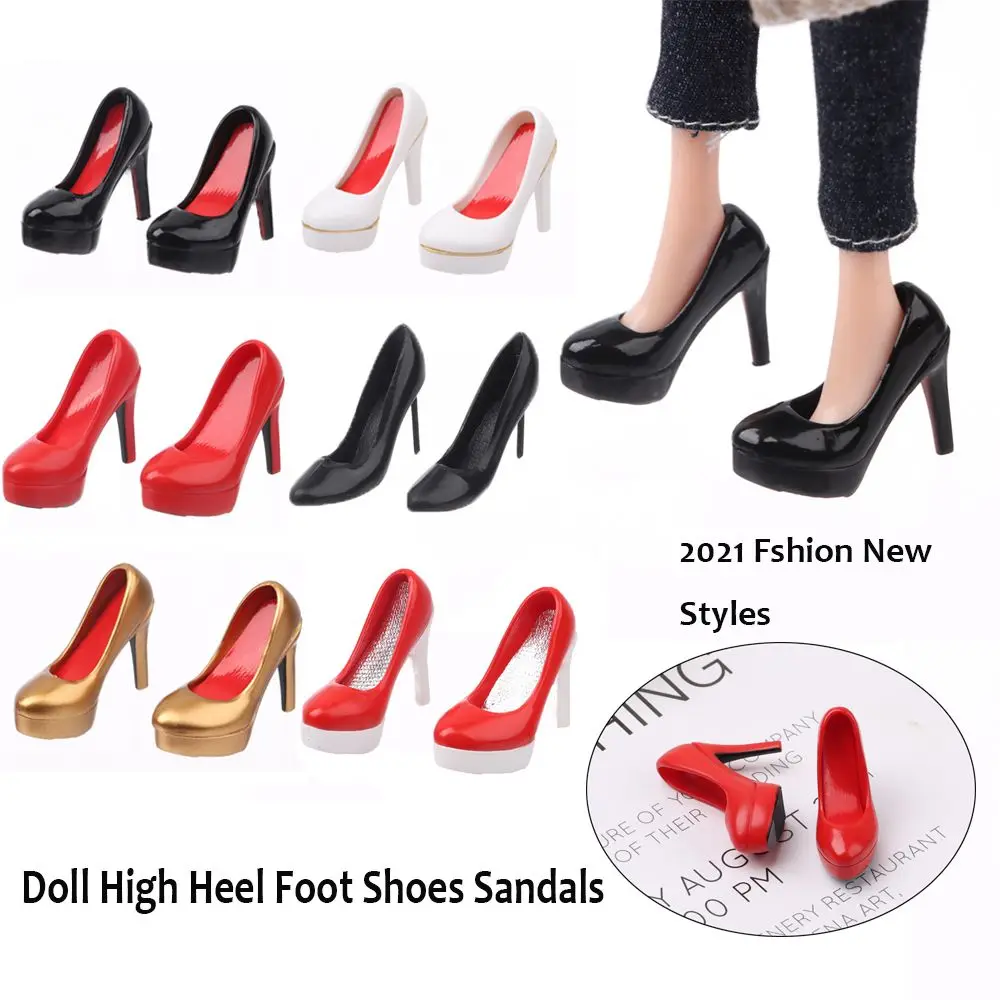 Fashion Casual High Heel Shoes Daily Wear For Barbie Doll Clothes For 11.5\