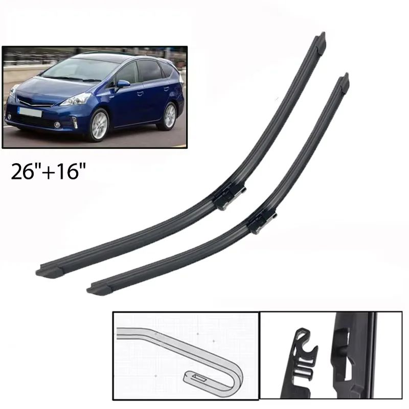 

Wiper Front Wiper Blades Set For Toyota Prius Plus / Prius+ 2011 - 2016 Windshield Windscreen Window 26"+16"
