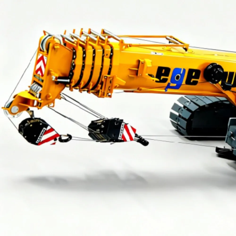 Eyewhale 1/14 Metal RC Hydraulic Telescopic Crawler Crane Truck Hoist Model Brushless Frsky Radio 5D Joystick Sound Light System