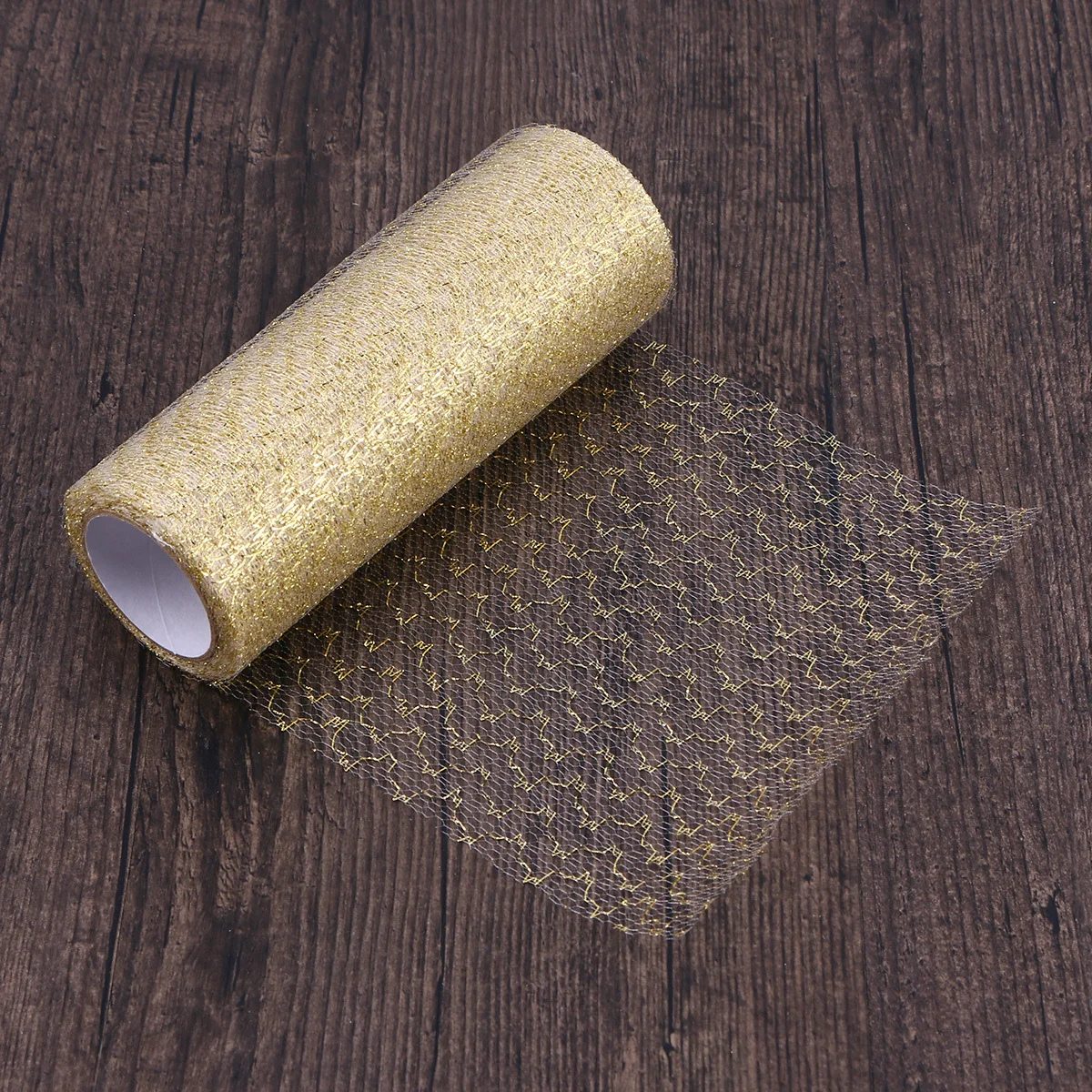 10 ياردة تول لفة 6 بوصة الذهب الأبيض للزينة الزفاف Diy بها بنفسك لوازم الحفلات الأورجانزا الشاش النسيج لفات #4