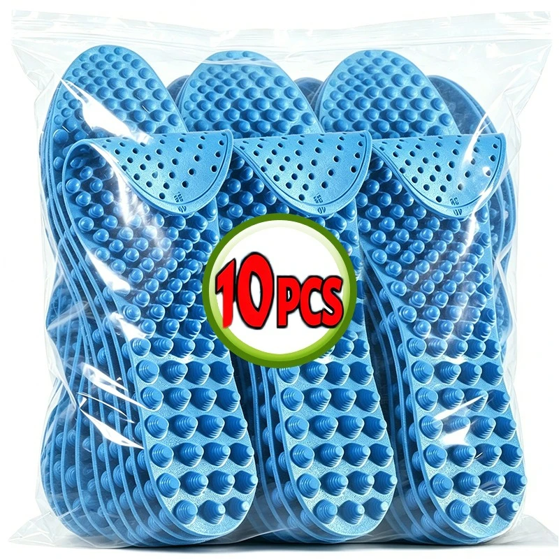 5pairs Finger Pressure Board Massage Insoles for Men And Women Relieve Foot Fatigue Shoe Pads 5D Shock Absorption Insoles