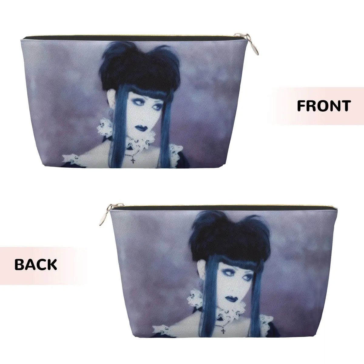 Custom Malice Mizer Mana Sama Gothic Lolita Bible Cosmetic Bag  Fashion Big Capacity Makeup Case Beauty Storage Toiletry Bags