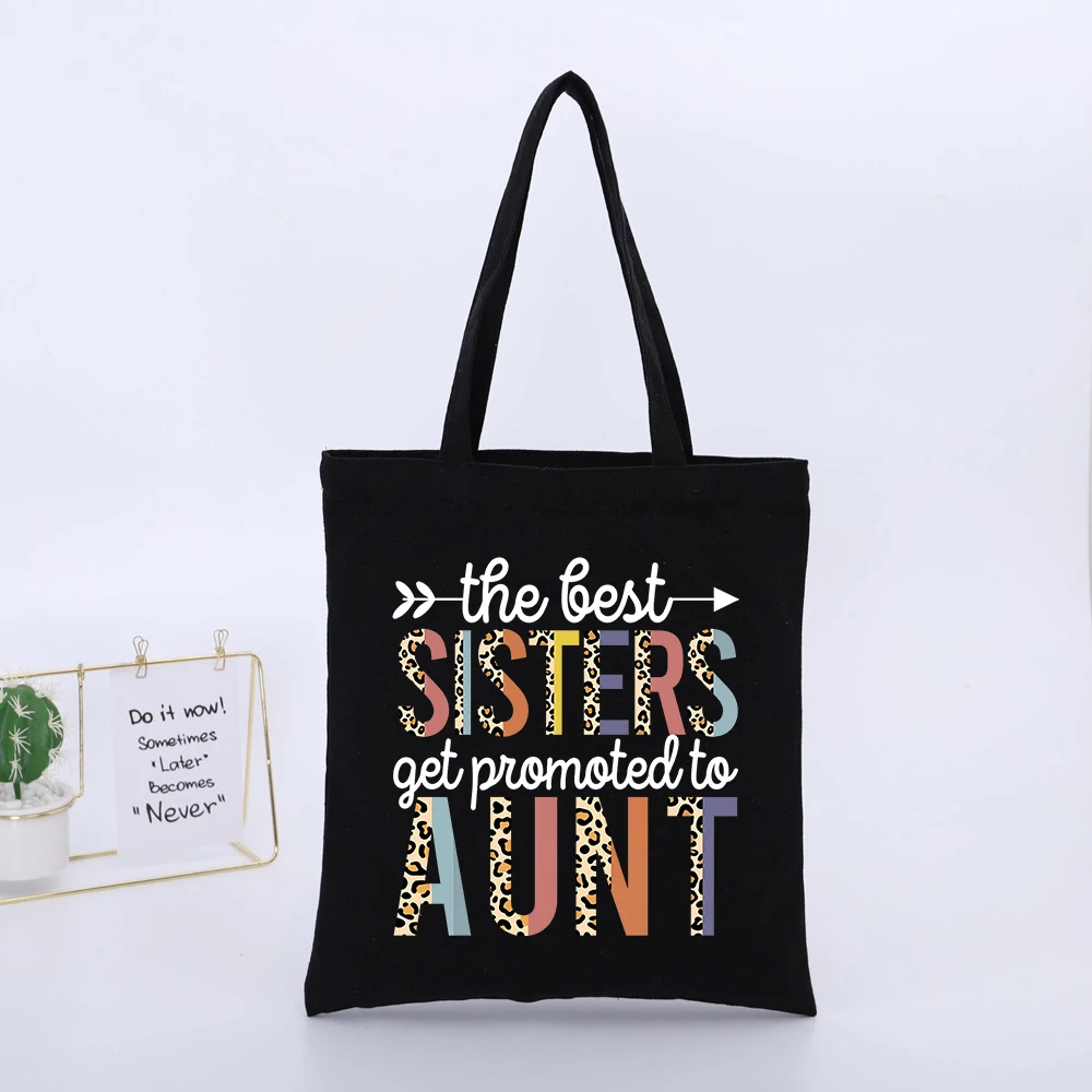Leopard Print Letter Graphic Canvas Tote Bag, Casual Style for Daily Shopping and Outings