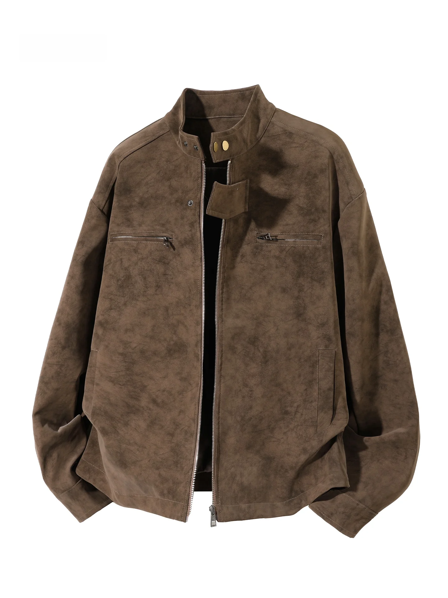 

Мужская весенняя куртка Cleanfit American Style Harrington из искусственной кожи, новая, модная, на молнии, с длинными рукавами