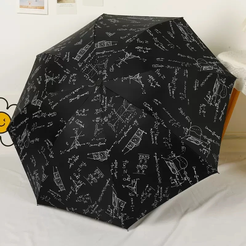 Mathematical Formula Automatic Umbrella Anti UV Rain Sun Umbrella Fashion Portable Windproof Women Men Children Parasol Umbrella