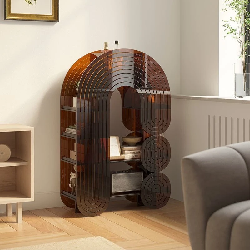 For retro style creative fireplace cabinet magazine bookshelf living room decoration edge storage modern entrance cabinet