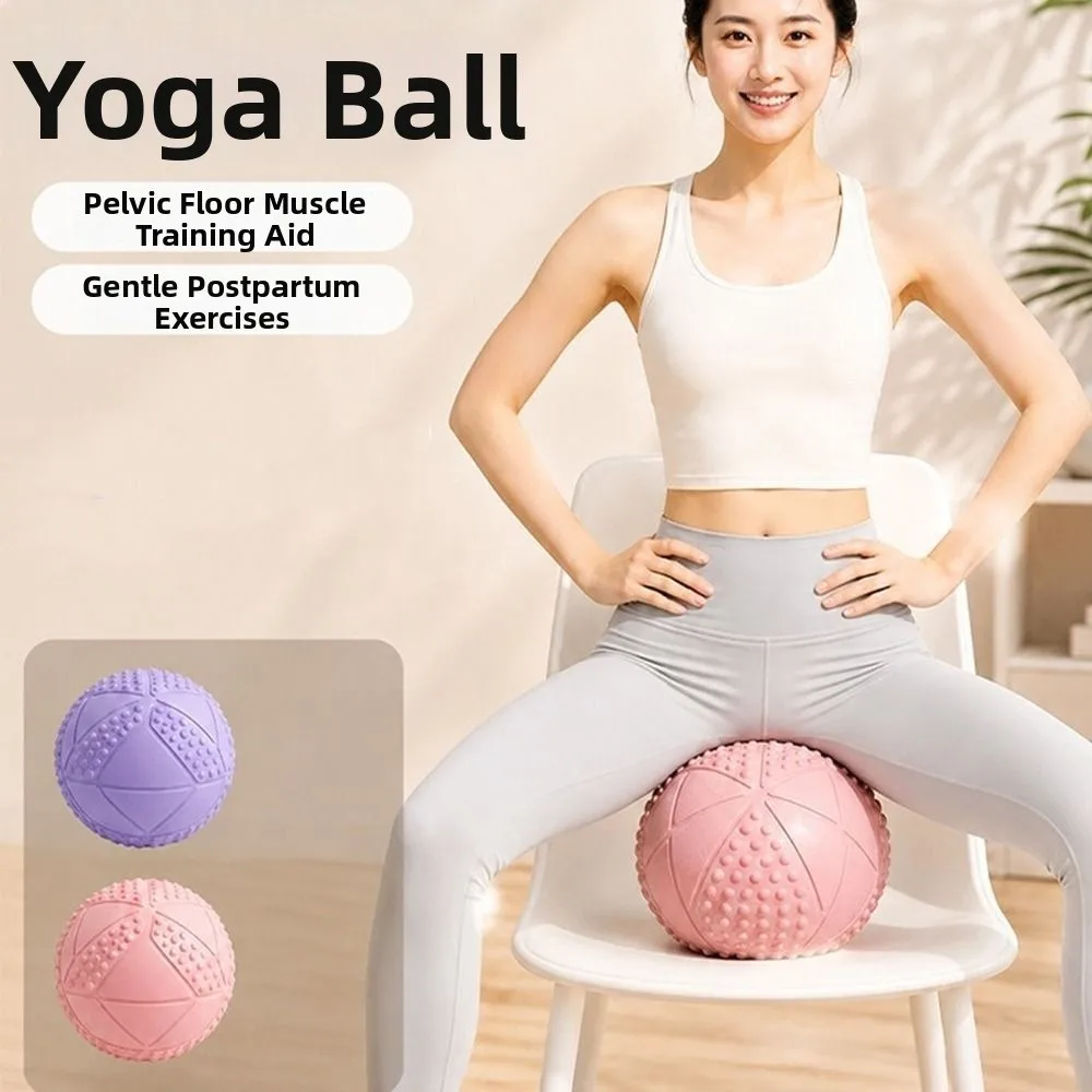25 CM Abdominal Pressure Ball Anti Burst Slip Resistant Yoga Pilates Ball Inflatable Thickened Fitness Balance Ball Women