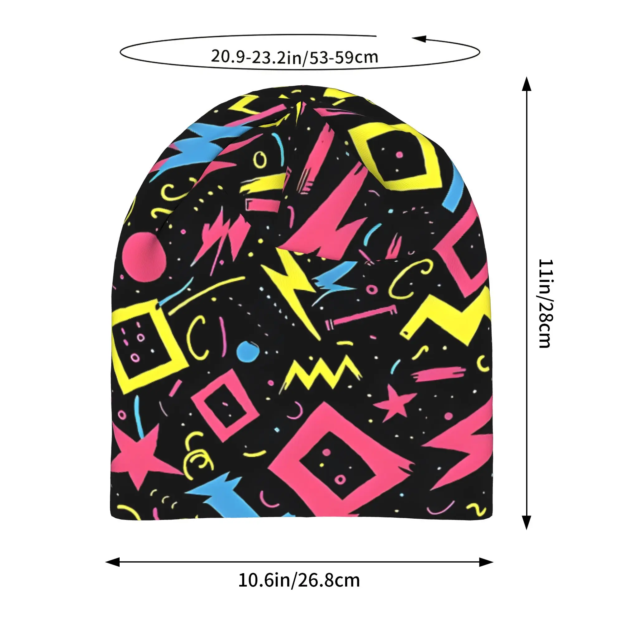 Gorros   Fashion Hats Geometric Pattern. Geometry Thin Hat Bonnet Hipster Skullies Beanies Caps Men Women's Earmuffs