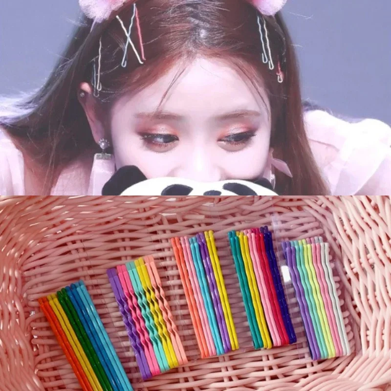 10pcs/set Ins Rainbow Ice Cream Bangs Clips Hairpin Bobby Pin Barrette Candy Color Metal Korean Hairpins Popular Hot Set 5 Color