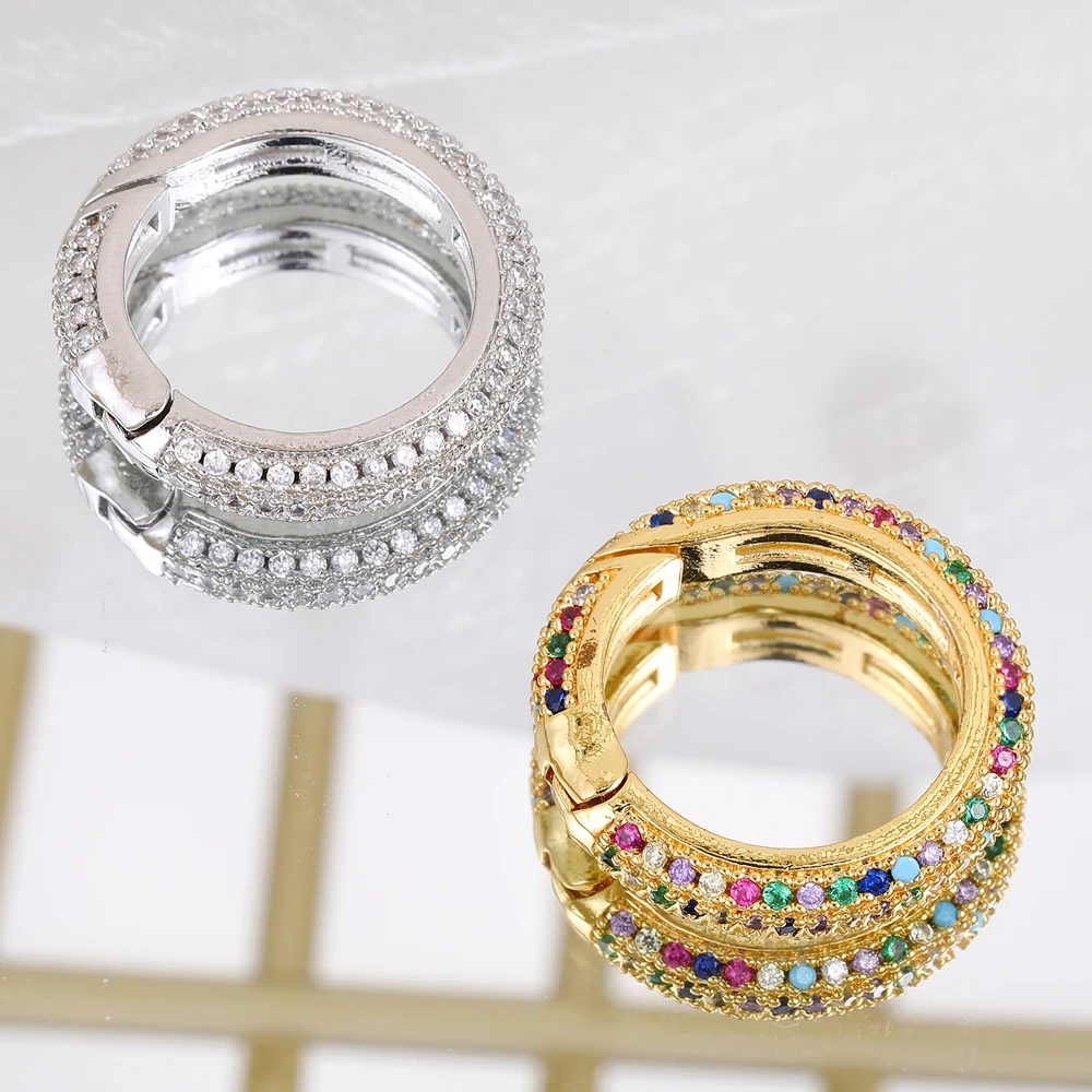 Juya 18K Echtgold versilbert Cz Handtaschenhaken Karabiner Federverschlüsse Zubehör für DIY Luxus Anhänger Schmuckherstellung – Detail 3