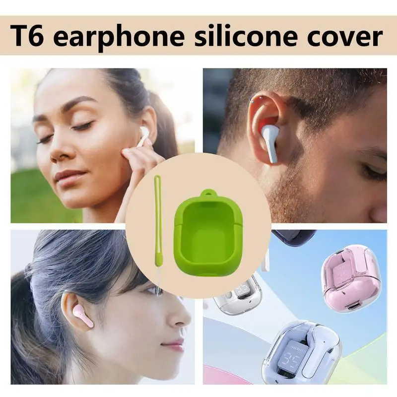 Earbuds Silicon Case Silicone Case with Lanyard for Wireless Earbuds Earbuds Organization Protection Cases for School Travelling