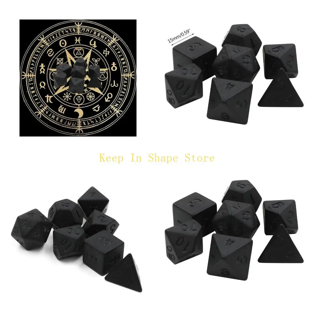 

U1JC 7pcs Акриловые многогранные настольные ролевые ролевые игры на столешницах.