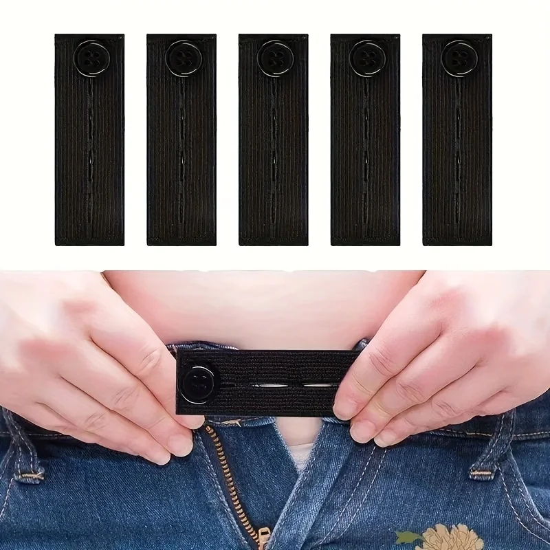 Elastic Waist Extenders Adjustable Waistband Expander for Men And Women Jeans Pants Button Extender DIY Garment Accessories