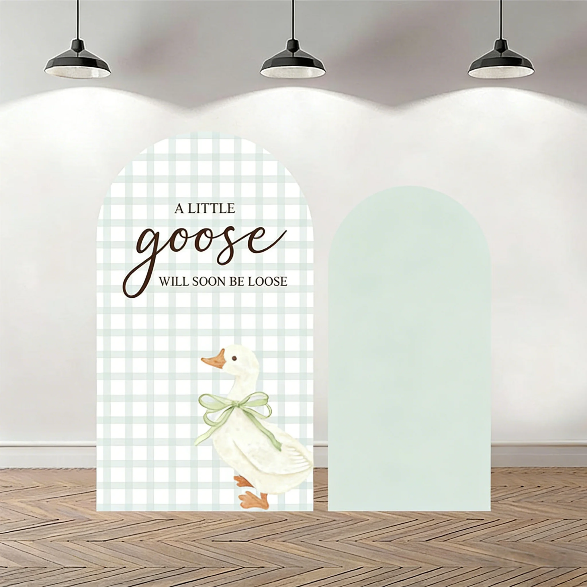 Mehofond Custom 2-Sided Sage Green A Little Goose Stripes Ki