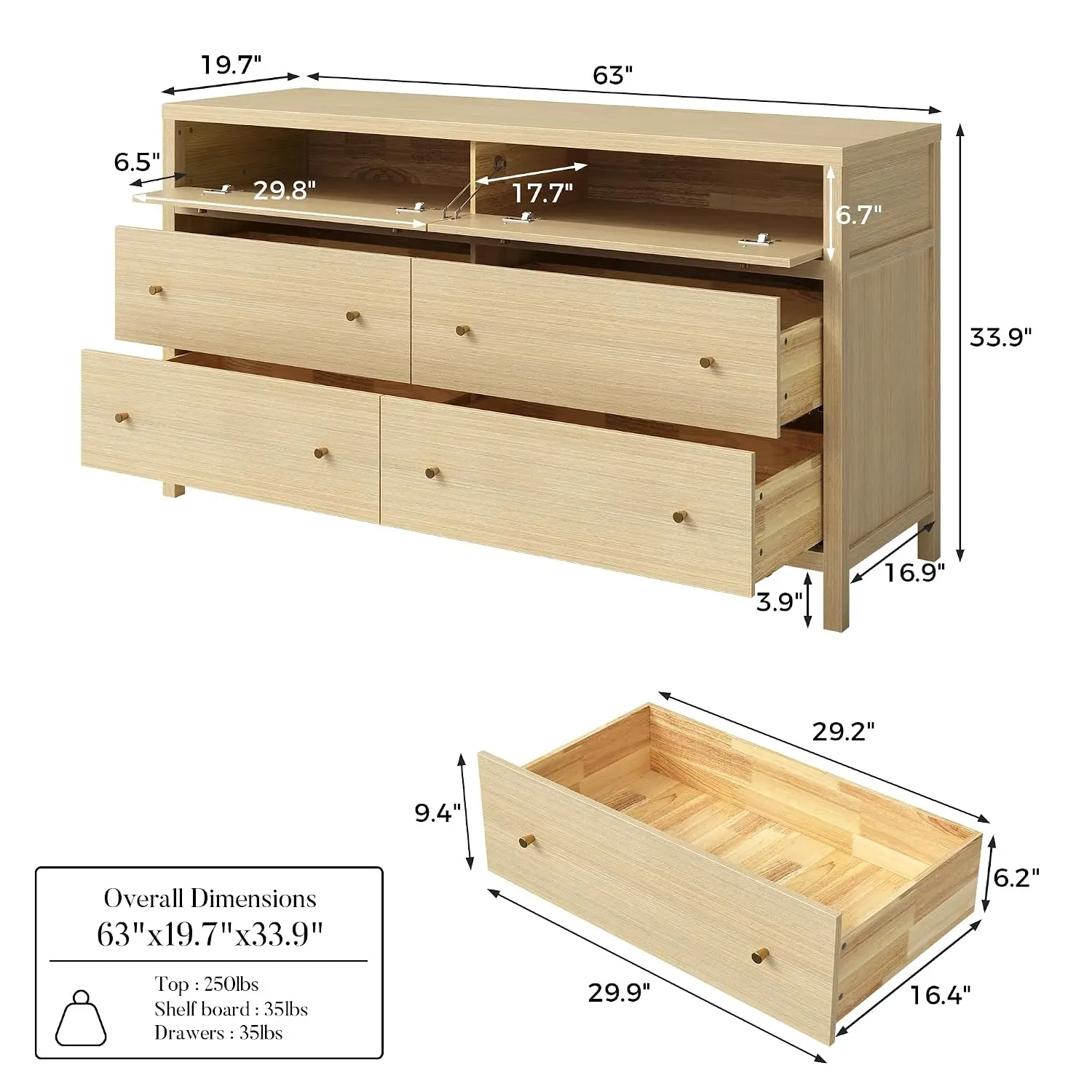 Solid Wood Storage Cabinet 63