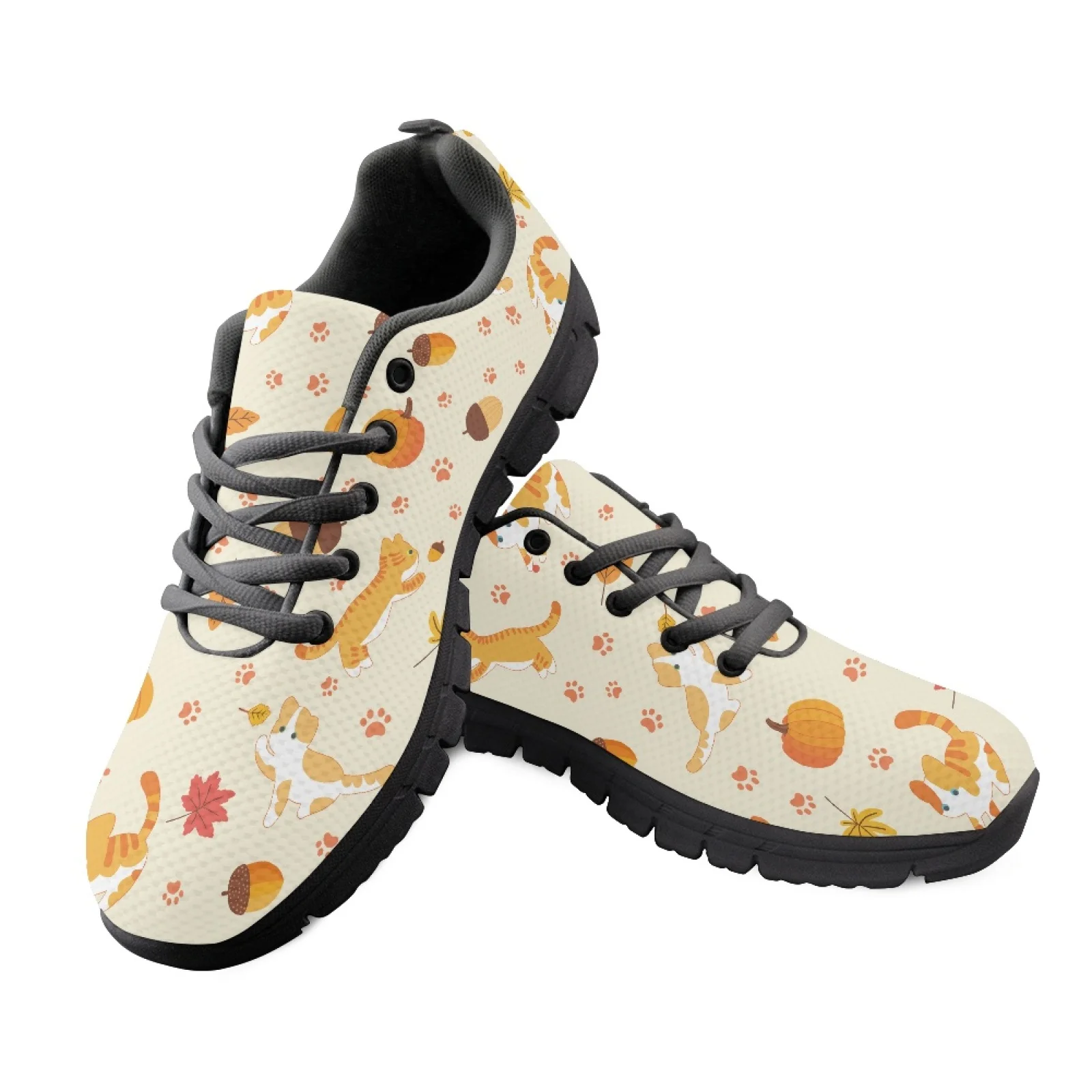 Coloranimal Cst Maple Leaf Men Soft Cushioned Athletic Shoes for Hospital Durable Sneaker Women Running Sport Shoes for Travel