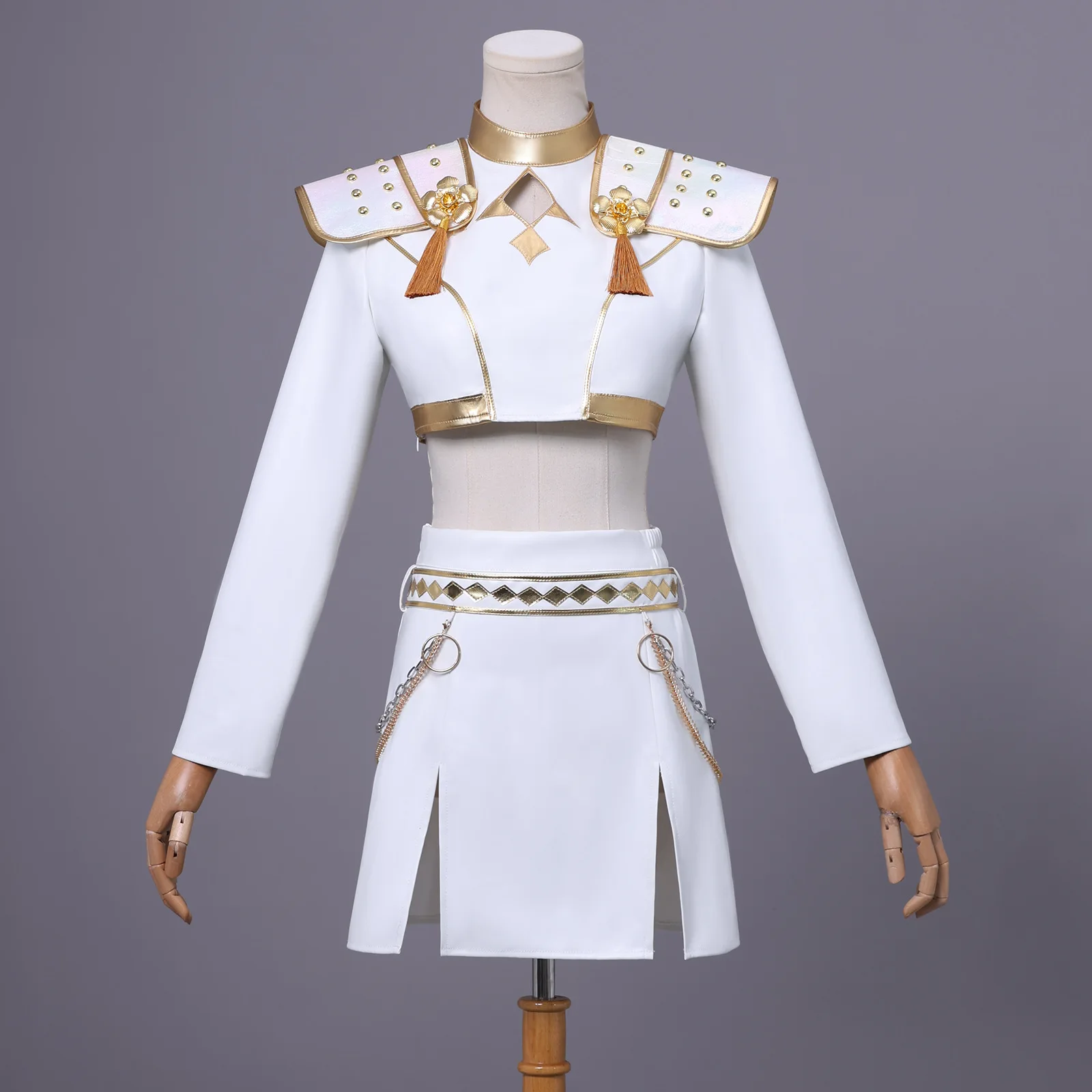 

New Anime MovieKPop Demon Hunters Rumi Costume K-POP Witch Hunter's Costumes,Wig Mira White Skin Halloween Cosplay Costume