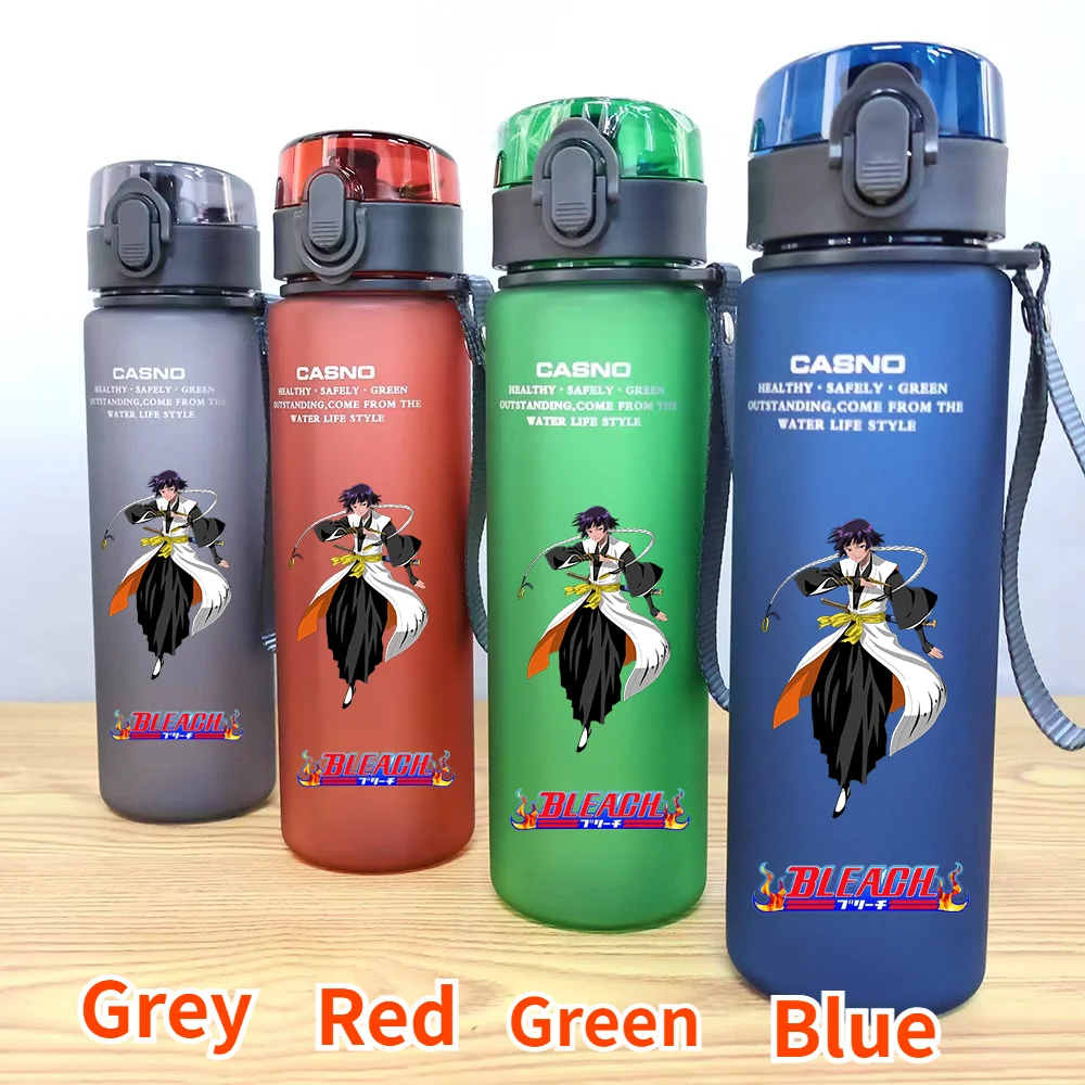 Anime BLEACH Kurosaki Ichigo Black Green Blue and Red Drinking Bottle Portable Sports Cup for Children and Adults Gift