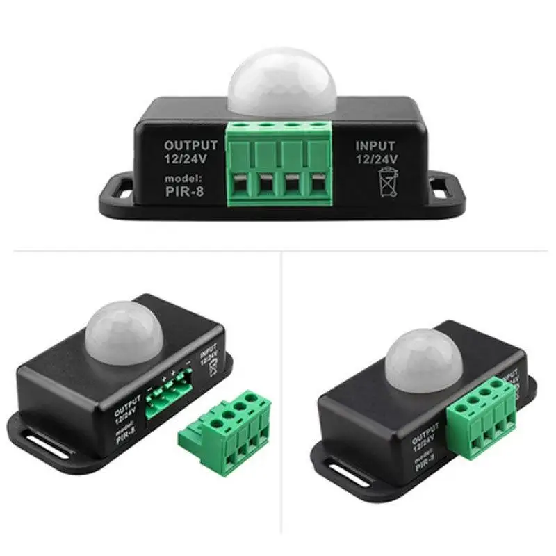 DC 12V 24V 6A Automatic Adjustable PIR Motion Sensor Switch IR Infrared Detector Light Switch Module For LED Strip Light Lamp