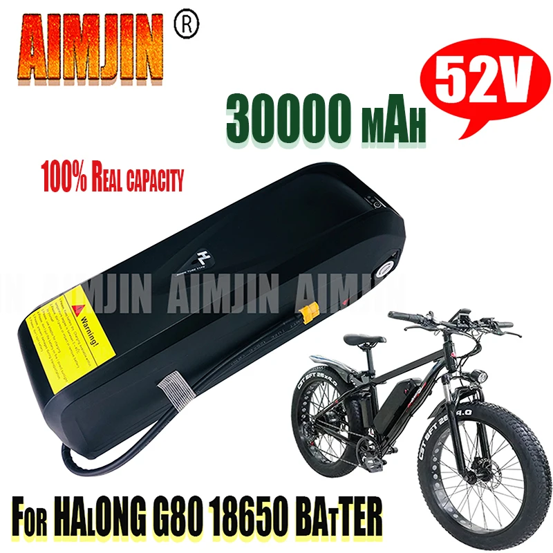 

Suitable For 52V 30AH Hailong G80 Lithium ion battery pack 18650 Battery Pack 750W 500W 350W 1500W 1000W Motor+charger