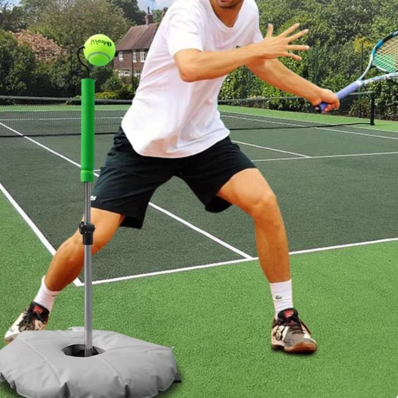 Adjustable Tennis Swing Trainer Beginner Practice Tennis Swings Trainer Stable Ball Training Device Portable Sports Equipment