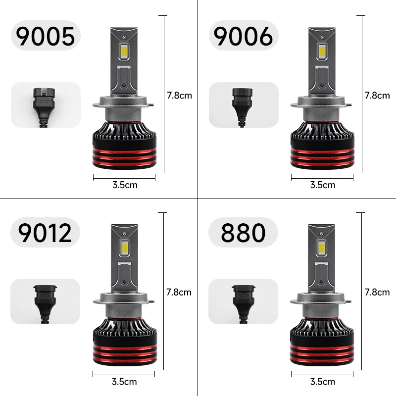 Fccemc Nieuwe Opgewaardeerde M8pro H7 Led H4 Canbus H1 H11 Auto Koplampen 880 9005 9006 9012 6500K Auto Koplamp Superbright 12V 24V