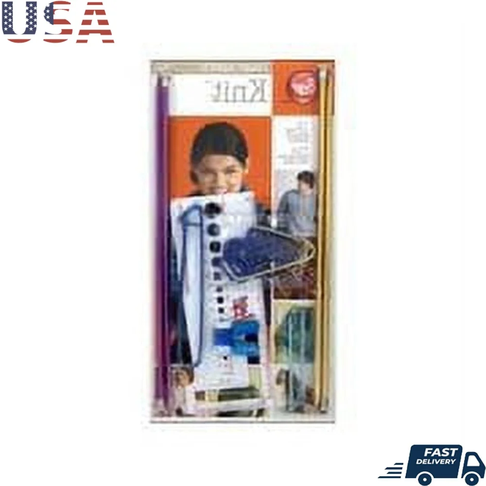 

Knitting Starter Kit Adults 18 Projects Instruction Manual Includes Needles Tools Fun Gift Set Multicolor