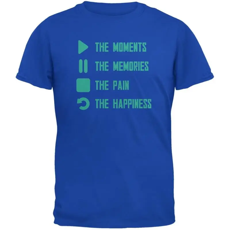 

Inspirational Play The Moments Royal Adult T Shirt