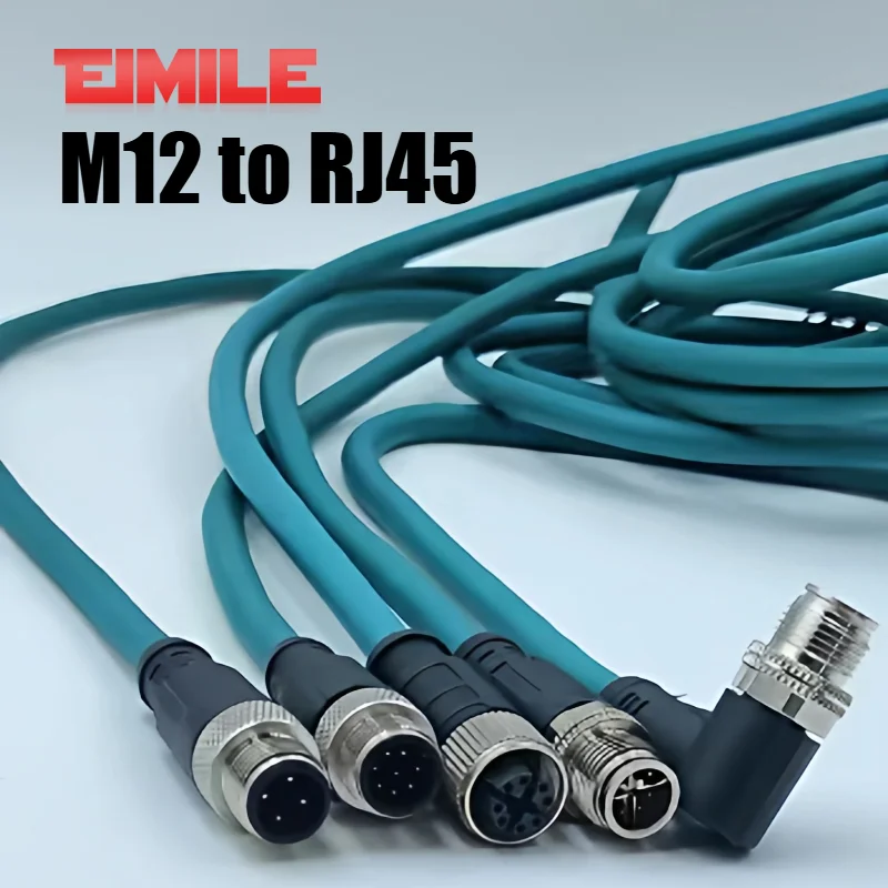 Industrial M12 8Pin X Type to RJ45 Connector Cable 4Pin A/D/X-type Connection Coding Cord Cat7 10GB Male to Female Ethernet Wire — купить у AliExpress WW