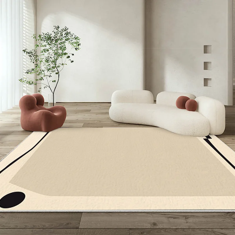 

Wabi-Sabi Living Room Carpet Imitation Cashmere Floor Mat Cream Wind Tea Table Mat Plain Bed Blanket Nordic Ins Foot Mat