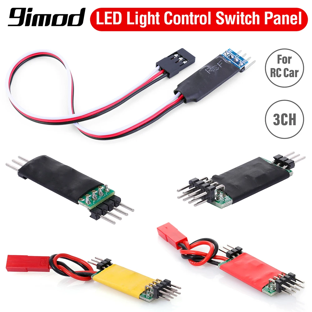 9IMOD 3PCS RC Car 3CH LED Light Control Switch Panel System Lamp Controller Module